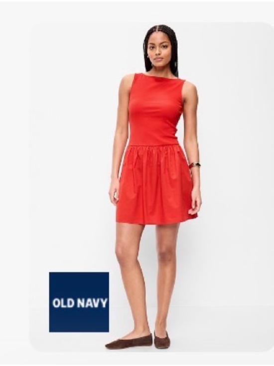 Old Navy Dresses & Skirts - NWT Petite Large Old Navy Red Sleeveless Fit-and-Flare Mini Dress